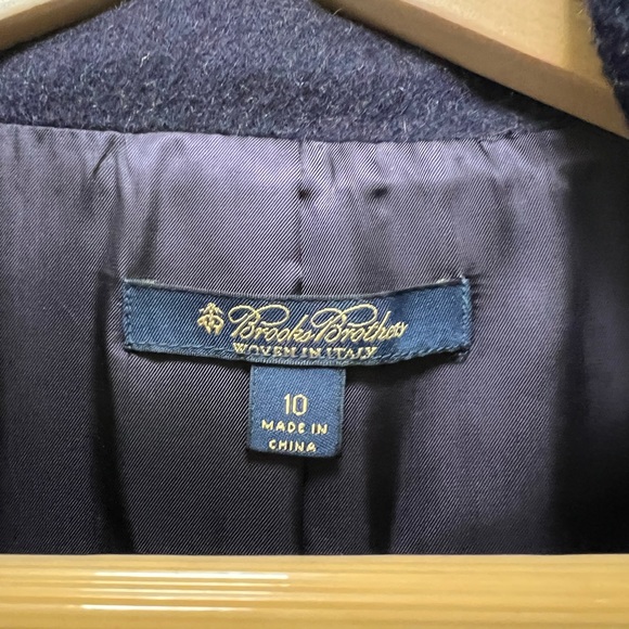 Brooks Brothers Stand Collar Wool Pea Coat, Deep Purple - Picture 8 of 10